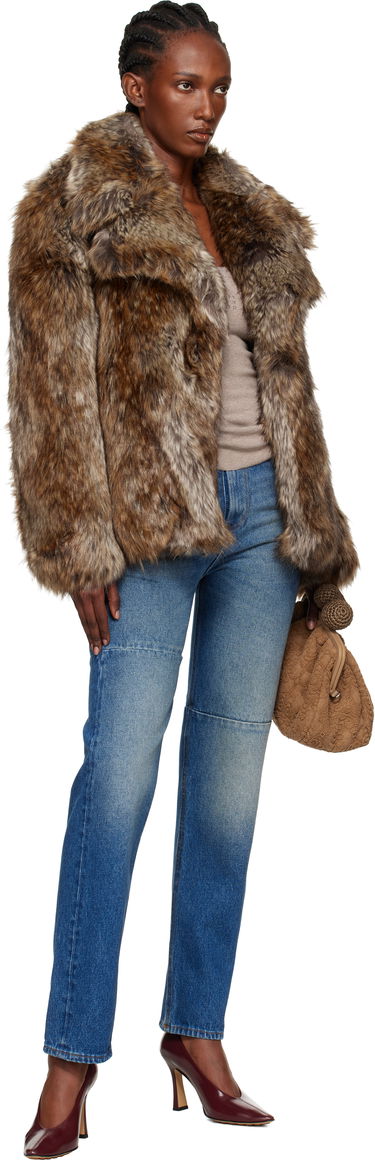 Bunda Maison Margiela MM6 Maison Margiela Hook-Eye Faux-Fur Jacket Hnedá | S52AM0326 M35464, 3