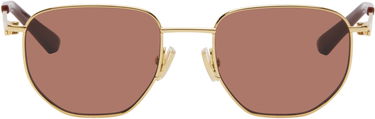 Slnečné okuliare Bottega Veneta Bottega Veneta Split Metal Sunglasses Hnedá | BV1301S-006, 0