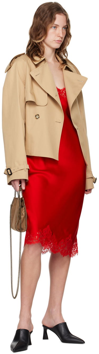 Trenčkot Stella McCartney Stella McCartney Cropped Trench Coat Béžová | 6700393CU403, 3