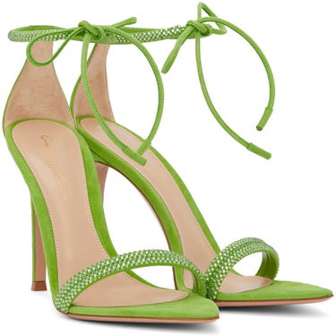 Tenisky a topánky Gianvito Rossi Montecarlo Suede Heeled Sandals Zelené | G61408-15RIC-CAM, 3