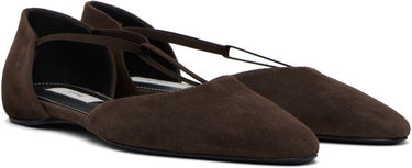 Oblečenie TOTEME TOTEME Suede T-Strap Ballerina Flats Hnedá | 252-WAS805-LE0114, 3