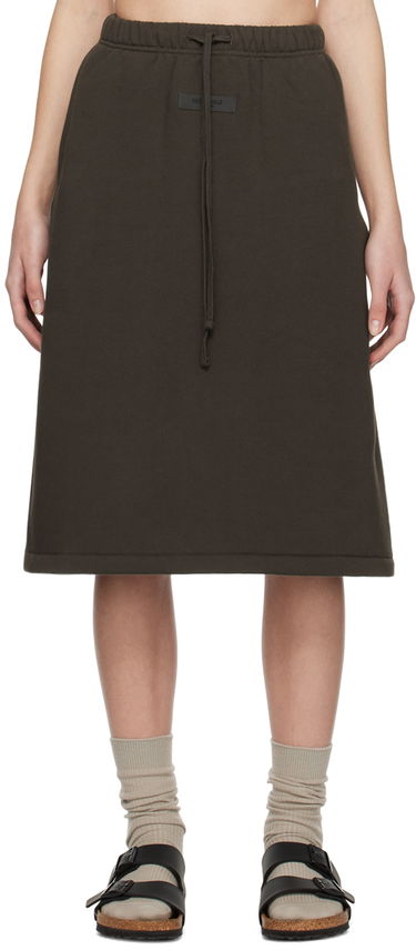 Sukňa Fear of God Fear of God ESSENTIALS Drawstring Midi Skirt Hnedá | 160BT225030FW, 0