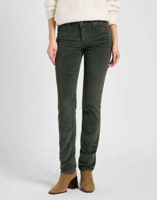 Nohavice Lee Lee Marion Straight Corduroy Pants 36x33 Zelené | 112370916, 0