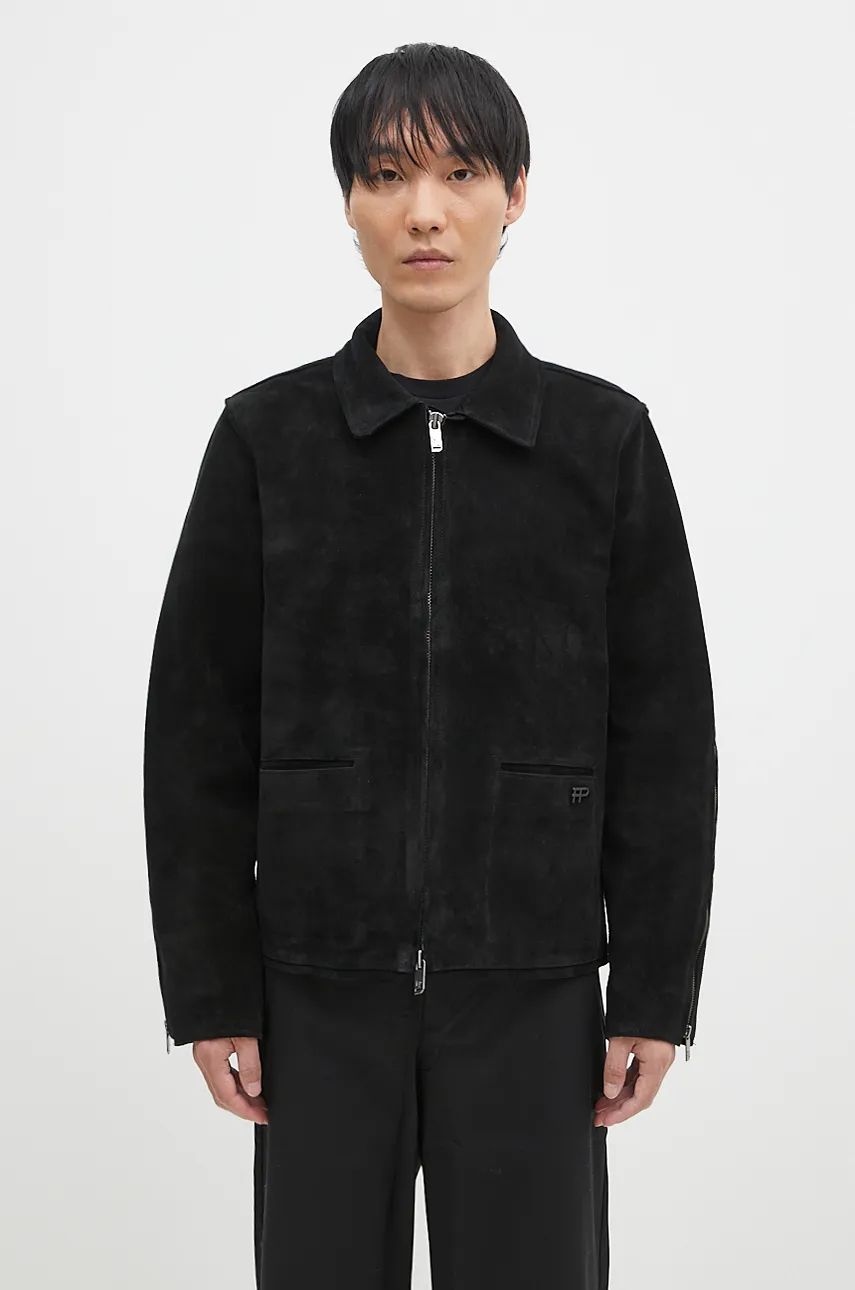 Bunda Filling Pieces Leather Jacket Suede Čierna | 75922791861, 0