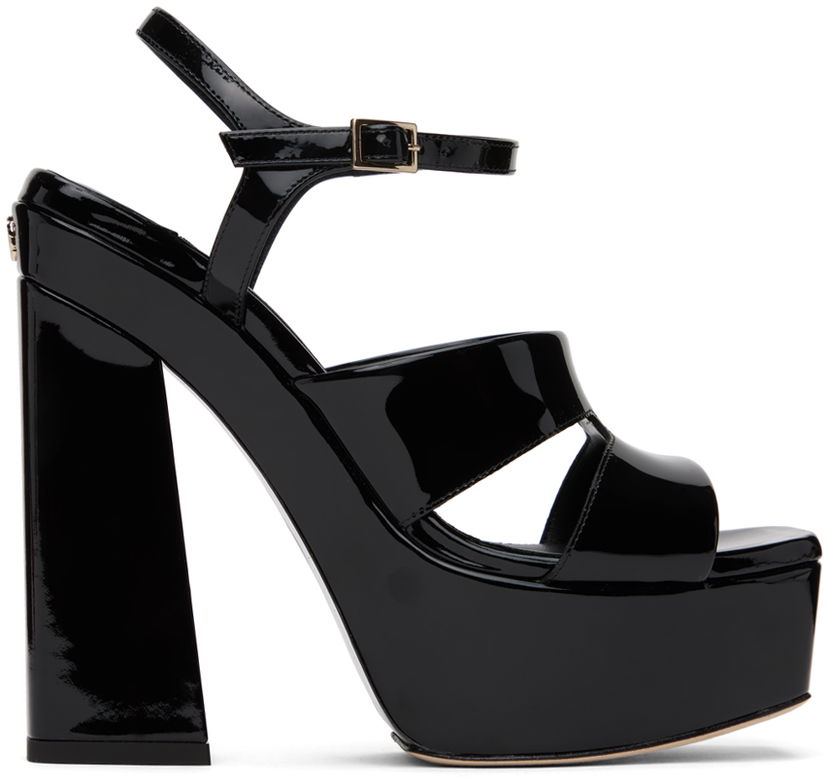 Doplnky Jimmy Choo Jimmy Choo Ellison/PF 140 Platform Heeled Sandals Čierna | ELLISON/PF 140 PAT
