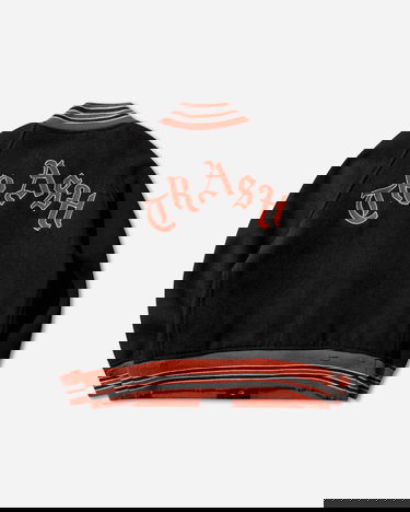 Bunda Needles Deconstructed Wool Melton Letterman Jacket TRASH Triangle of Aoyama Shibuya Harajuku Rôznofarebný | RW168 BLACK, 2