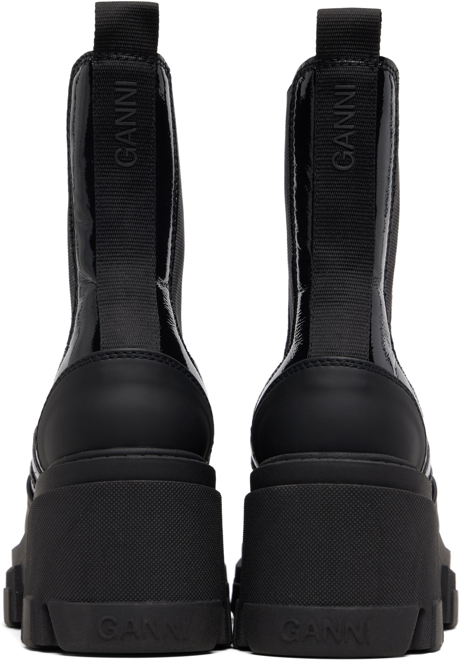 Tenisky a topánky GANNI Cleated Heeled Mid Chelsea Boots Čierna | S3239, 1