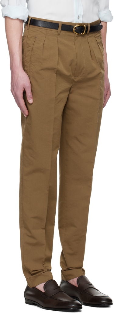 Nohavice Tom Ford Tom Ford Double Pleat Trousers Hnedá | SHP006-FMC207S25, 1