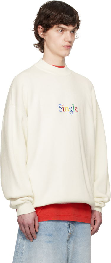 Sveter VETEMENTS Vetements 'Single' Sweater Biela | UA66KN120W, 4