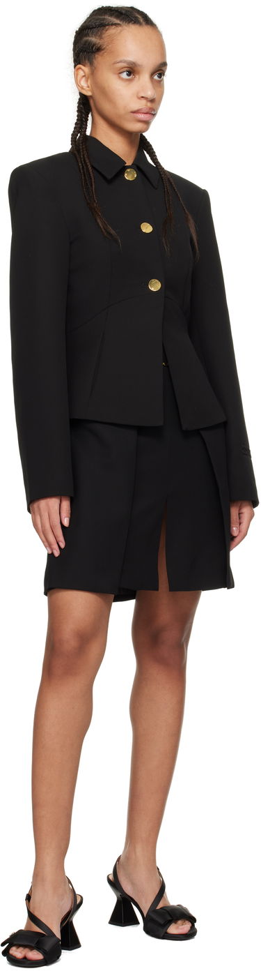 Bunda GANNI GANNI Light Twill Suiting Blazer Čierna | W0057, 3