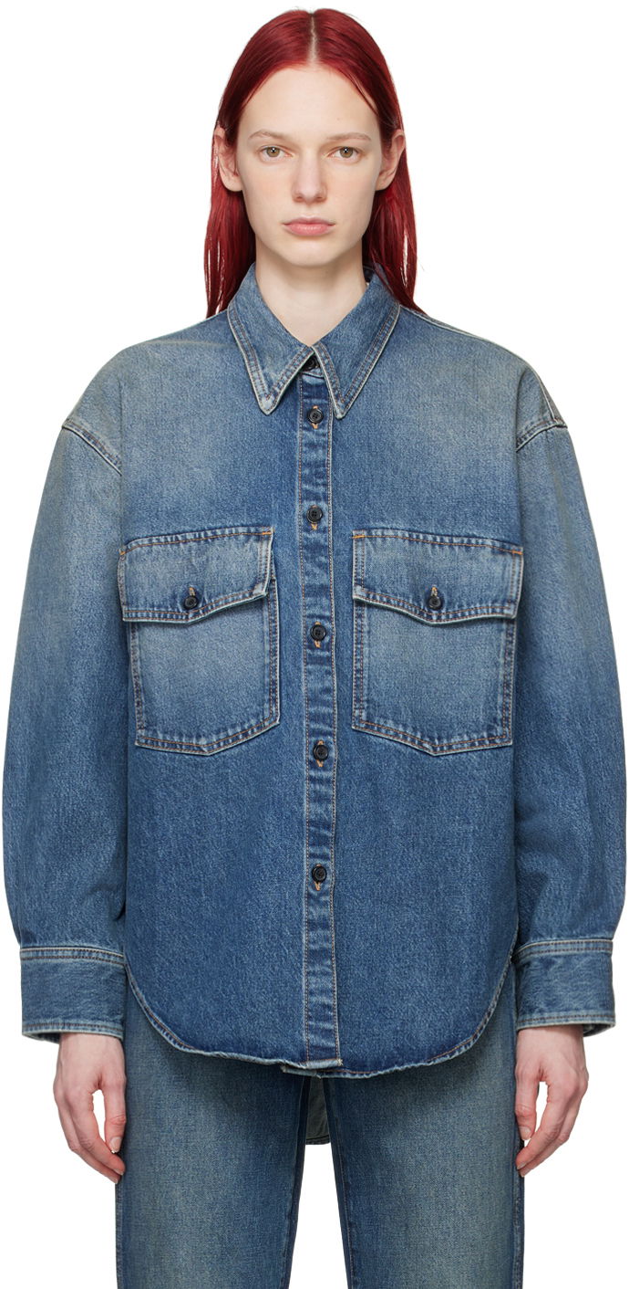 Košeľa Khaite Denim Shirt Modrá | 1137908005, 0
