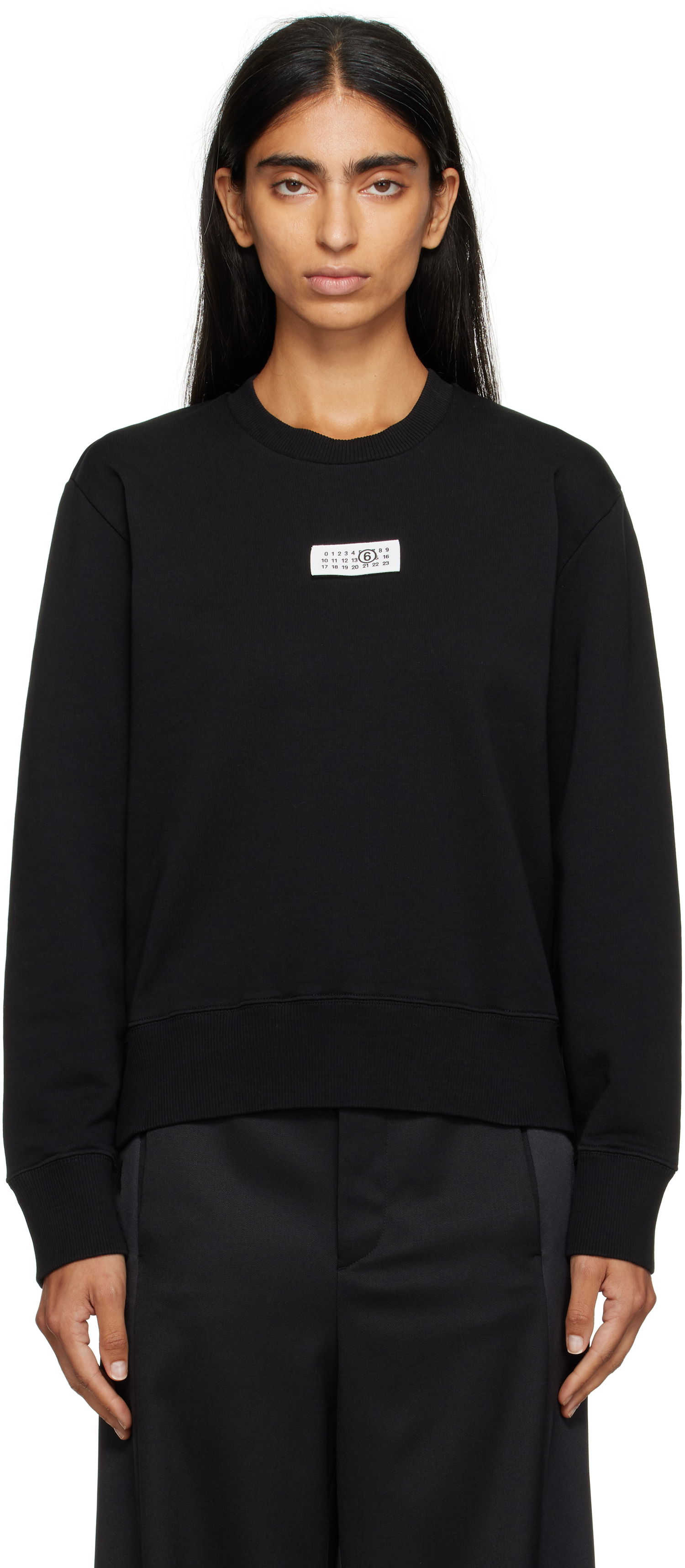 Mikina Maison Margiela MM6 Maison Margiela Logo Patch Sweatshirt Čierna | S52GU0247 M25025, 0