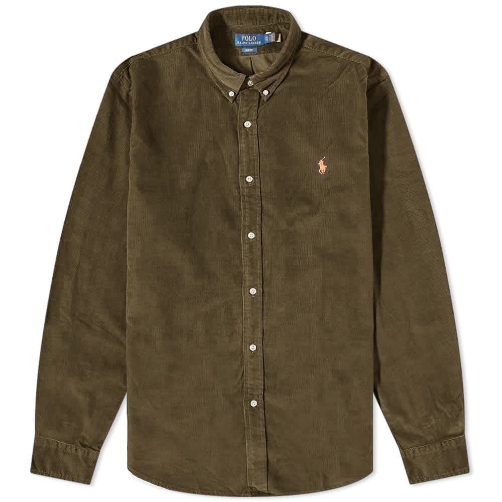 Košeľa Polo by Ralph Lauren Corduroy Defender Zelené | 710818761014, 0