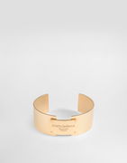 Metal Cuff Bracelet With Logo Tag
