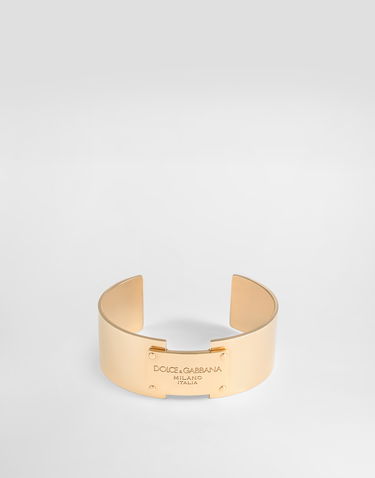 Náramok Dolce & Gabbana Metal Cuff Bracelet With Logo Tag Metalická | WBR1H1W1111ZOO00, 0