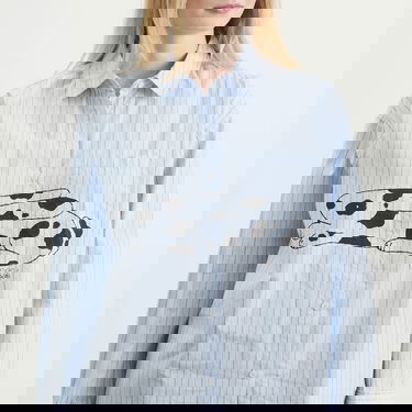 Košeľa OBEY Beverly Graphic Long Sleeve Shirt, Size X-Small Modrá | 281200141-LBL, 5