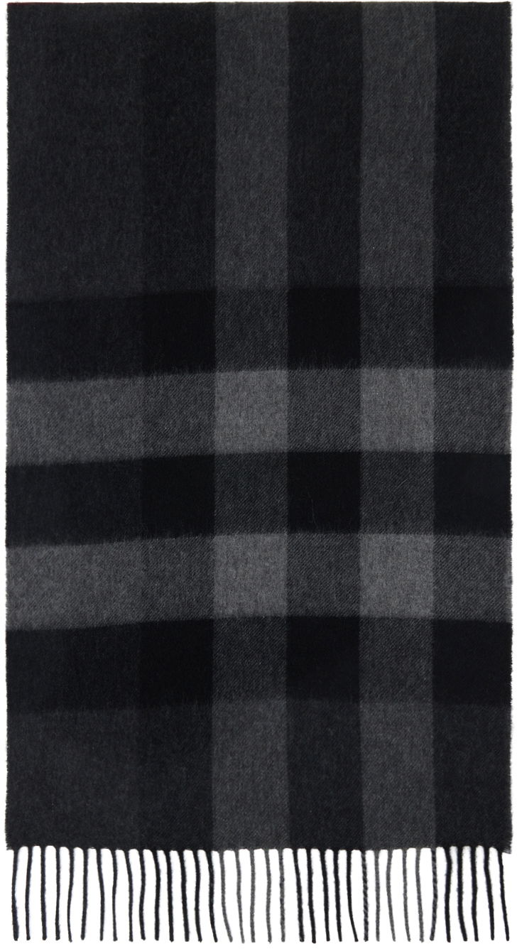 Šál Burberry Check Scarf Gray Šedá | 8015551