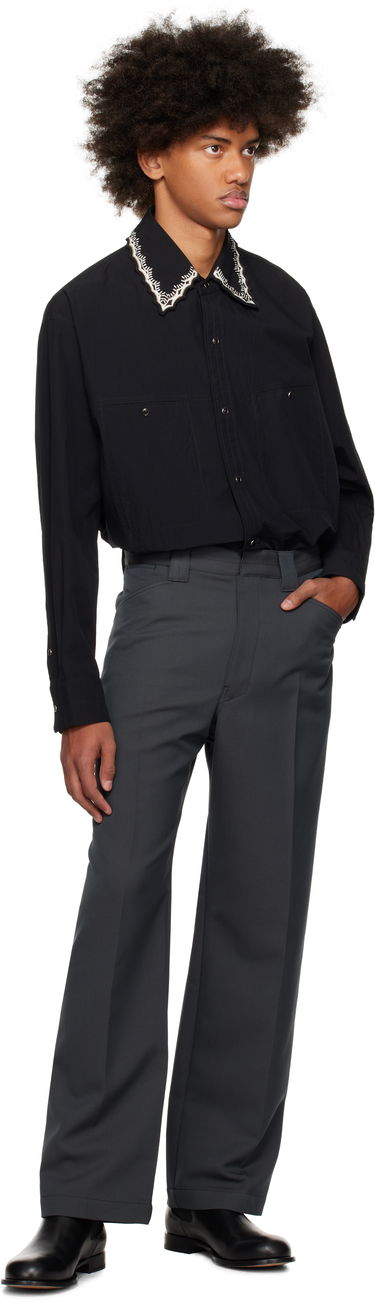 Nohavice LEMAIRE LEMAIRE Straight Trousers Šedá | PA1148 LF483, 3