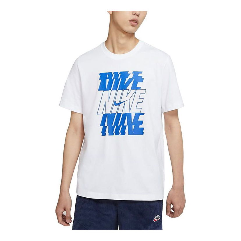Tričko Nike Sportswear Alphabet Print T-Shirt Biela | DB6476-100