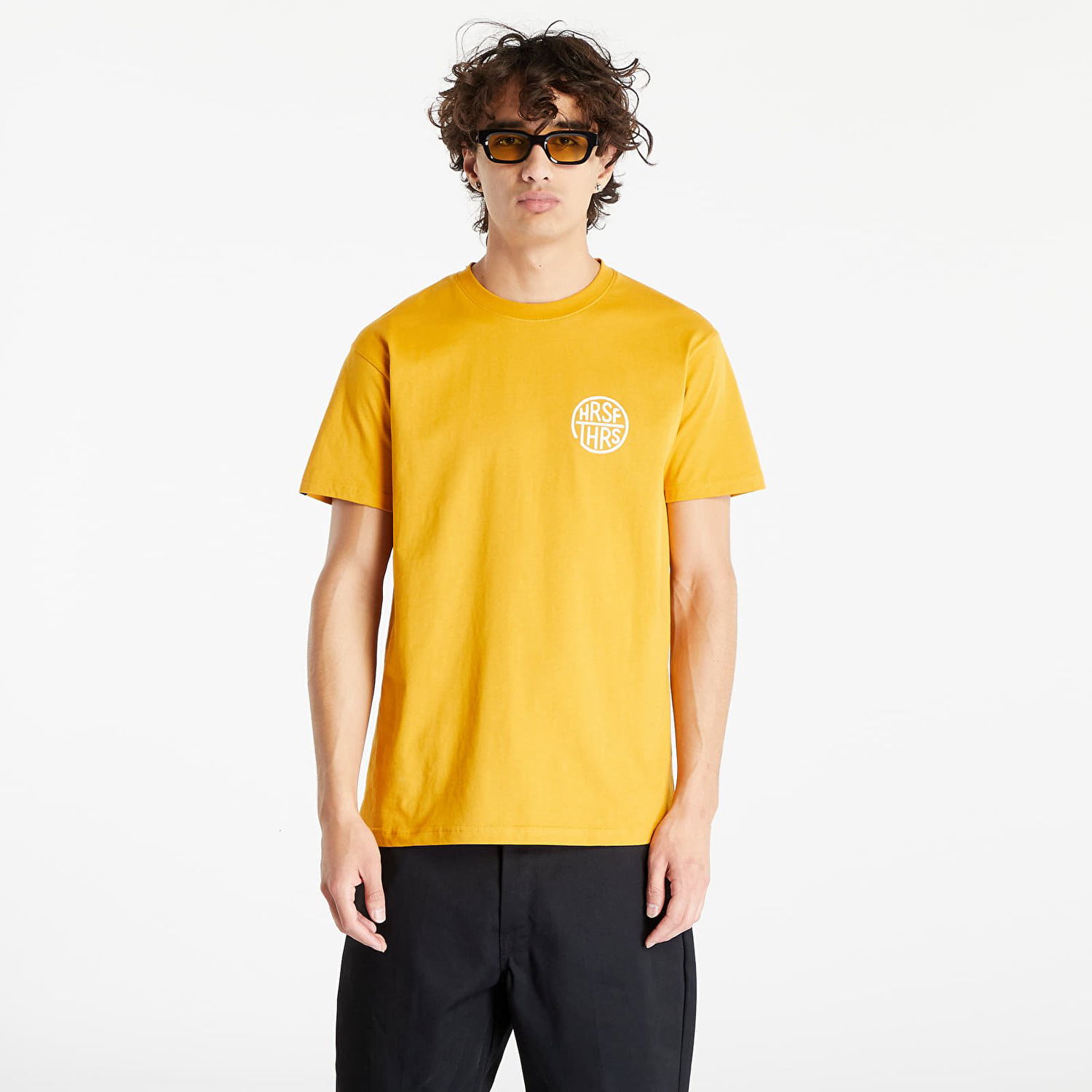 Tričko Horsefeathers Circle T-Shirt Žltá | SM1334C, 0