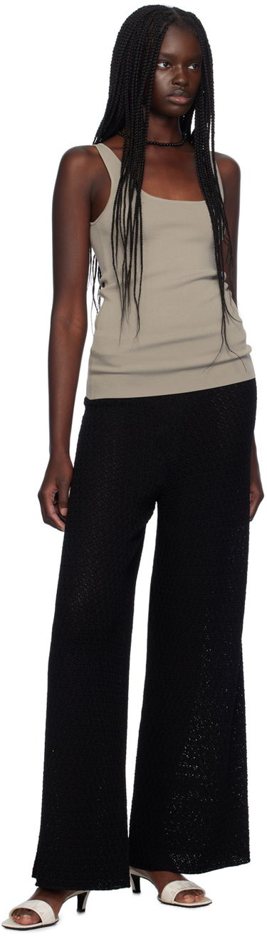Nohavice TOTEME Wide-Leg Knit Trousers Čierna | 243-WRB0207-YA0040, 3