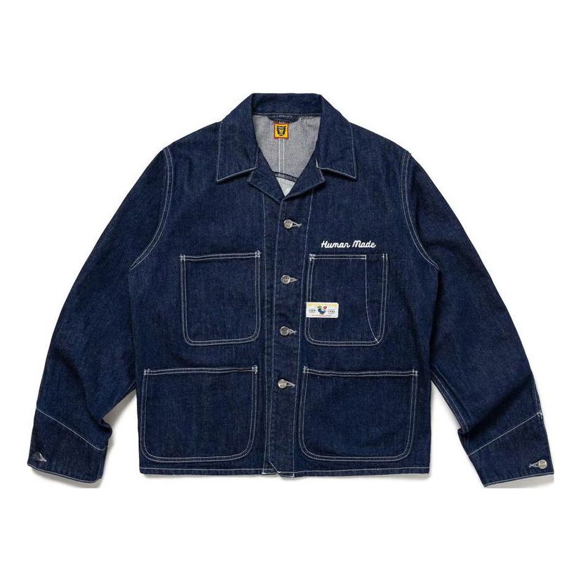 Košeľa Human Made Short Denim Coverall Jacket Modrá | HM26JK007