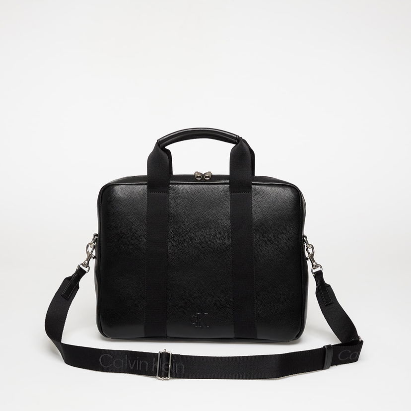 Taška cez rameno CALVIN KLEIN Calvin Klein Webbing Strap Laptop Bag Čierna | LV04D3272G UB1