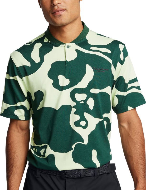 Abstract Print Short Sleeve Performance Polo Shirt