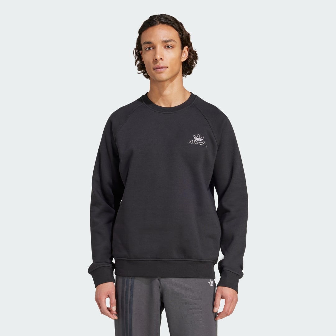 Sveter adidas Performance Winter Resort Mountain Graphic Fleece Crewneck Sweatshirt Čierna | KC3511, 0