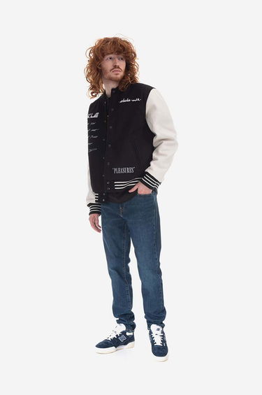 Bomber bunda Pleasures Bomber Jacket Unkle Varsity Čierna | P22U012, 1