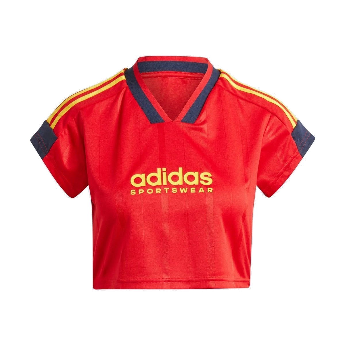 Crop Top adidas Originals Crop Jersey with Three Stripes Červená | IZ2091, 0