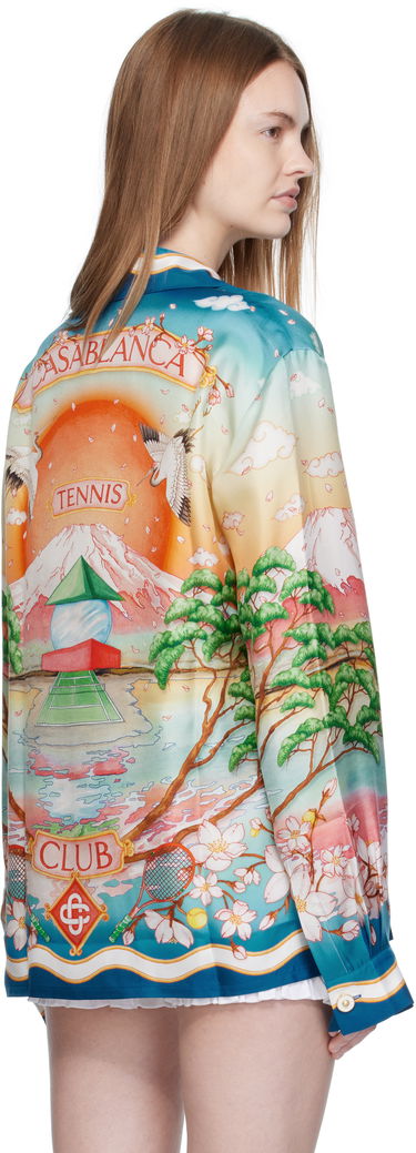 Košeľa Casablanca Casablanca 'Tennis Club' Print Silk Long Sleeve Shirt Rôznofarebný | U-WPF25-SH-006-01, 2