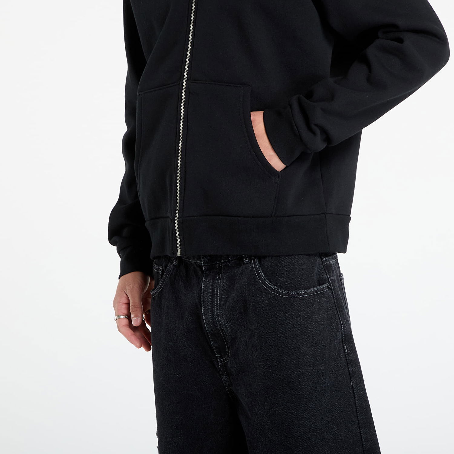 Mikina OBEY OBEY Gaze Extra Heavy Zip Hoodie Čierna | 112460030-BLK, 1