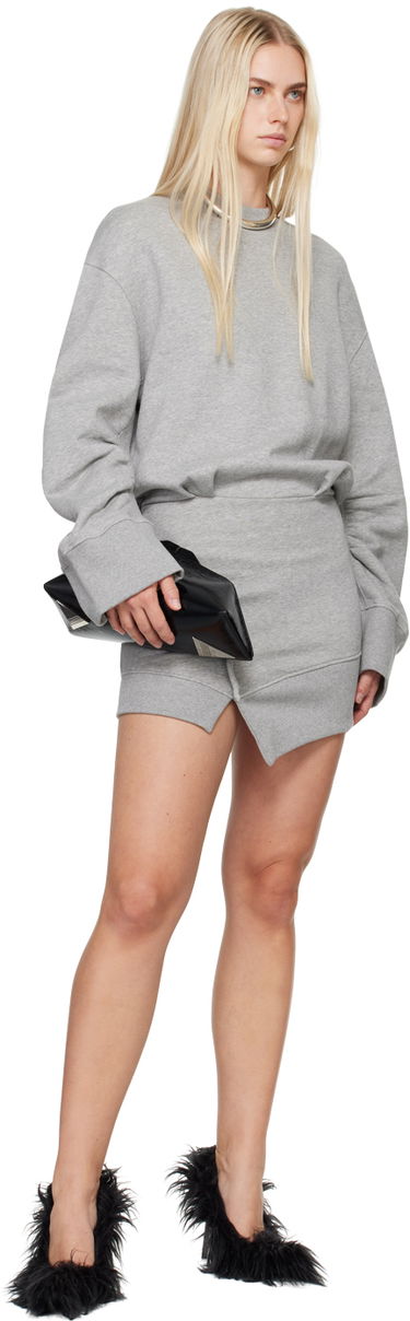 Sukňa The Attico Attico Fleece Mini Dress Šedá | 247WCA162 JF03, 3