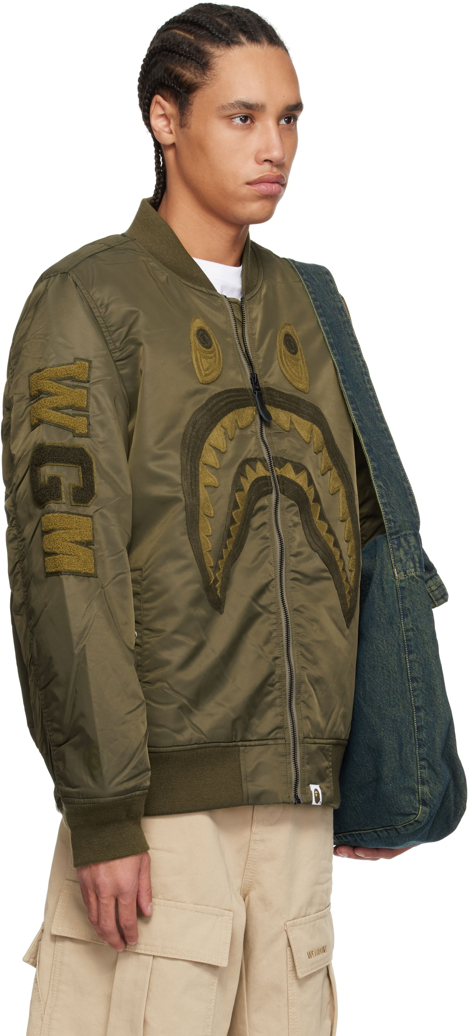 Bomber bunda BAPE BAPE Shark MA-1 Bomber Jacket Zelené | 001HJK801006M, 1
