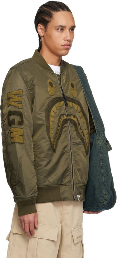 Bomber bunda BAPE BAPE Shark MA-1 Bomber Jacket Zelené | 001HJK801006M, 1