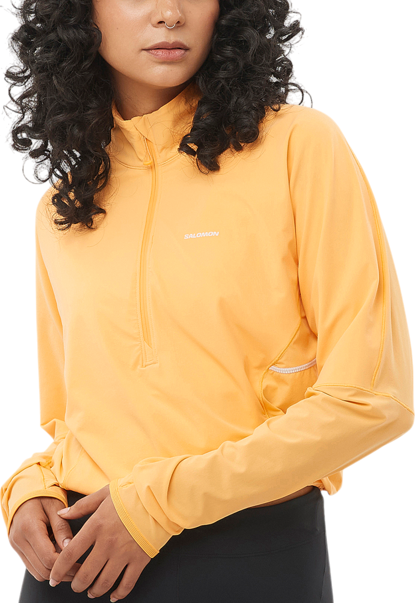 Sveter Salomon Salomon Sense Aero Hybrid Cropped HZ HD Women's Running Pullover Žltá | lc2471-0, 0