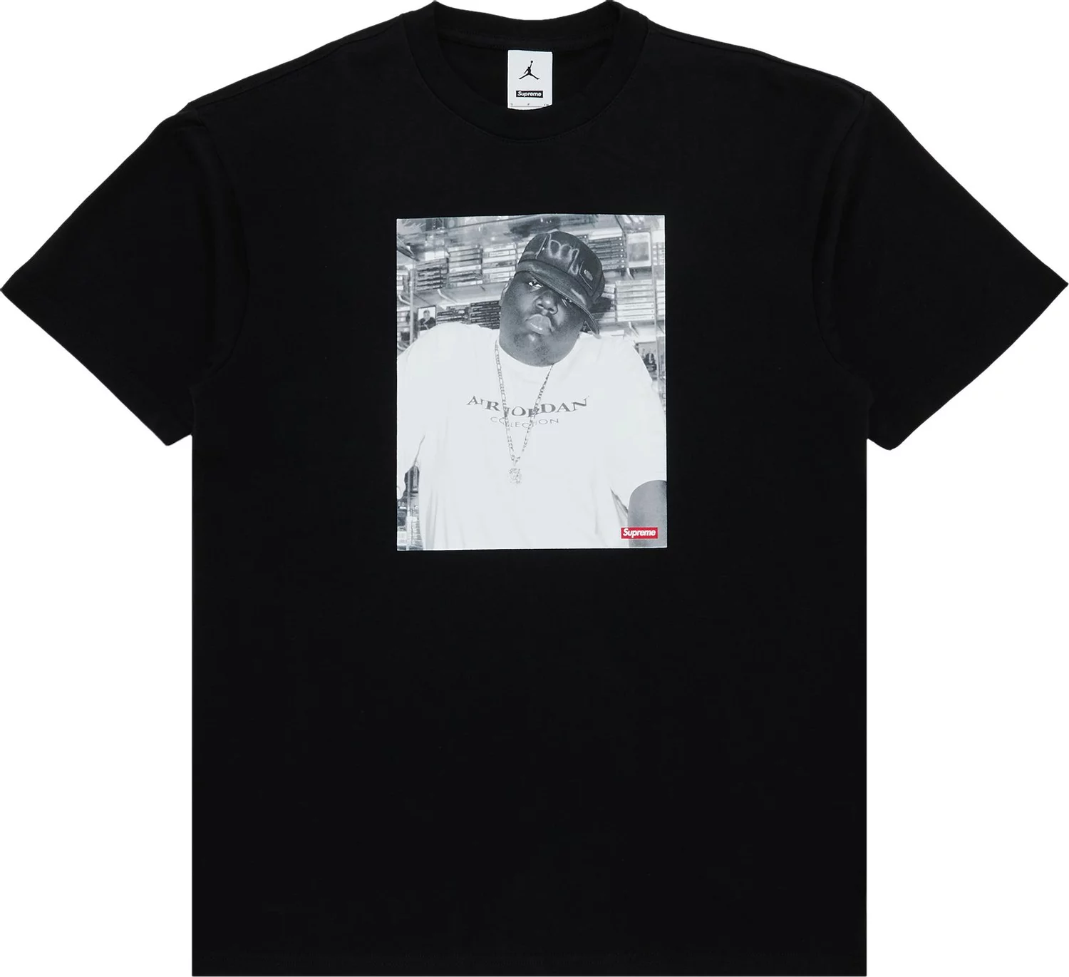 Tričko Supreme Jordan x Biggie Short-Sleeve Top Black Čierna | FW24KN3 BLACK, 0