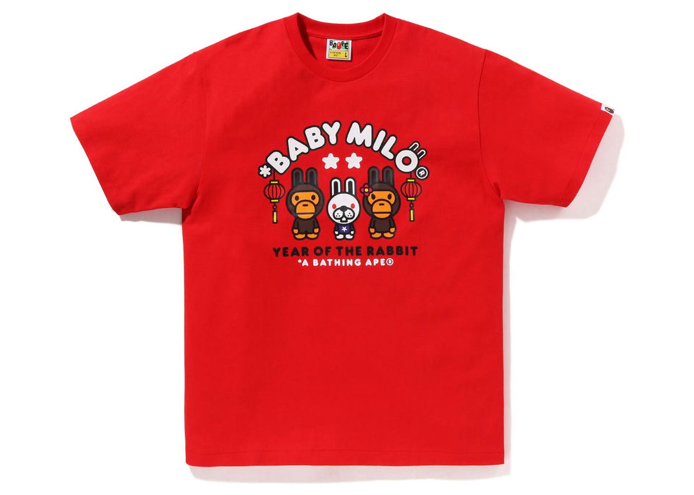 Tričko BAPE Year of the Rabbit Baby Milo Tee Červená | 2J20-110-002, 0