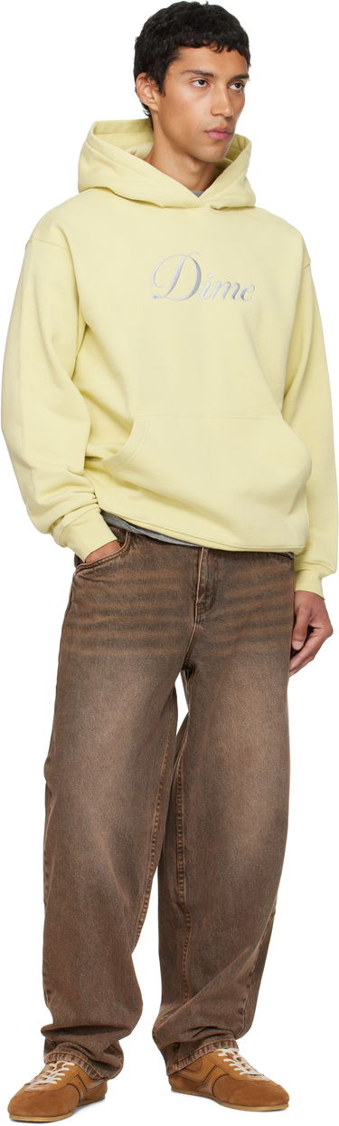 Mikina Dime Dime Cursive Hoodie Žltá | DIMEFA2556CRE, 3