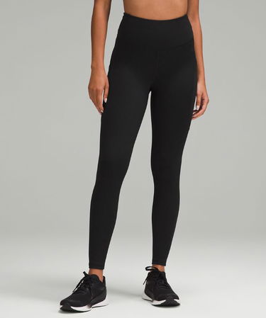 Legíny lululemon Fast and Free High-Waisted Fleece Pockets Leggings 71 cm Size 10 Čierna | prod11530529, 0