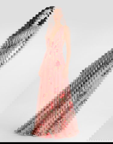 Šaty Dolce & Gabbana Rose Bouquet-print Chiffon Maxi Dress Rôznofarebný | F6ZA1TIS11FHF5ZN, 1