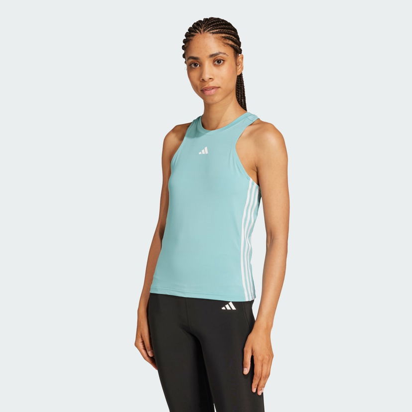 Tielko adidas Performance AEROREADY Train Essentials 3-Stripes Tank Top Tyrkysová | IX0984