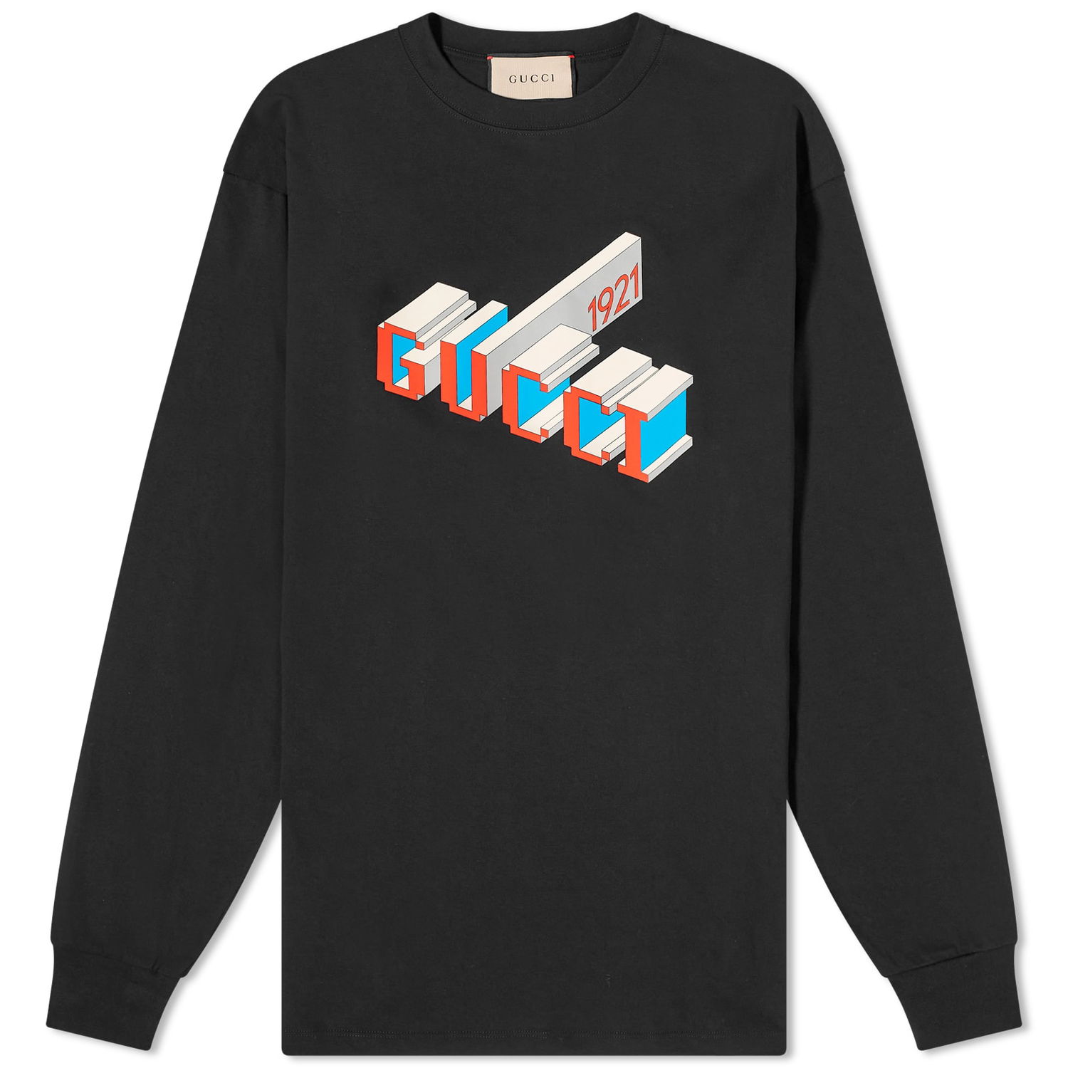 Sveter Gucci 3D Logo Crewneck Čierna | 774304-XJF69-1152, 0