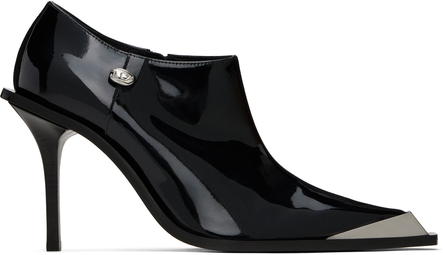 Oblečenie Diesel Diesel D-Tona SC Patent Leather Heeled Ankle Boots Čierna | Y03531 PS598 D-TONA D-TONA SC, 0