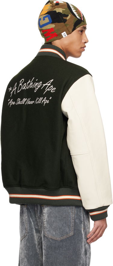 Bomber bunda BAPE A Bathing Ape Varsity Bomber Jacket Zelené | 001HJK801001M, 2