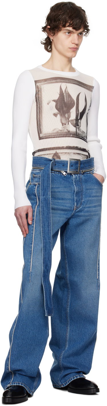 Tričko Jean Paul Gaultier Jean Paul Gaultier Flowers Cadres T-Shirt Biela | 25/33-F-TO259-T579-010200, 4