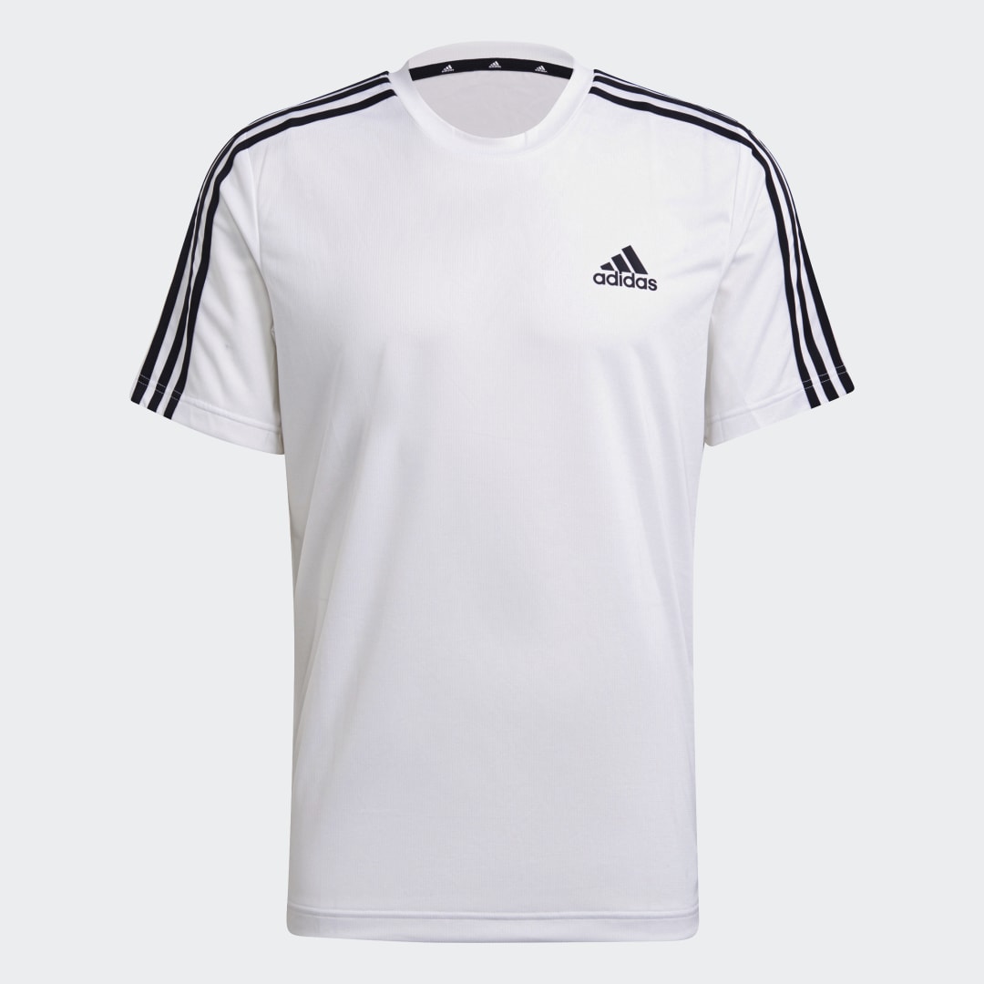 Tričko adidas Performance AEROREADY Designed to Move Sport 3-Stripes Biela | GM2156, 0