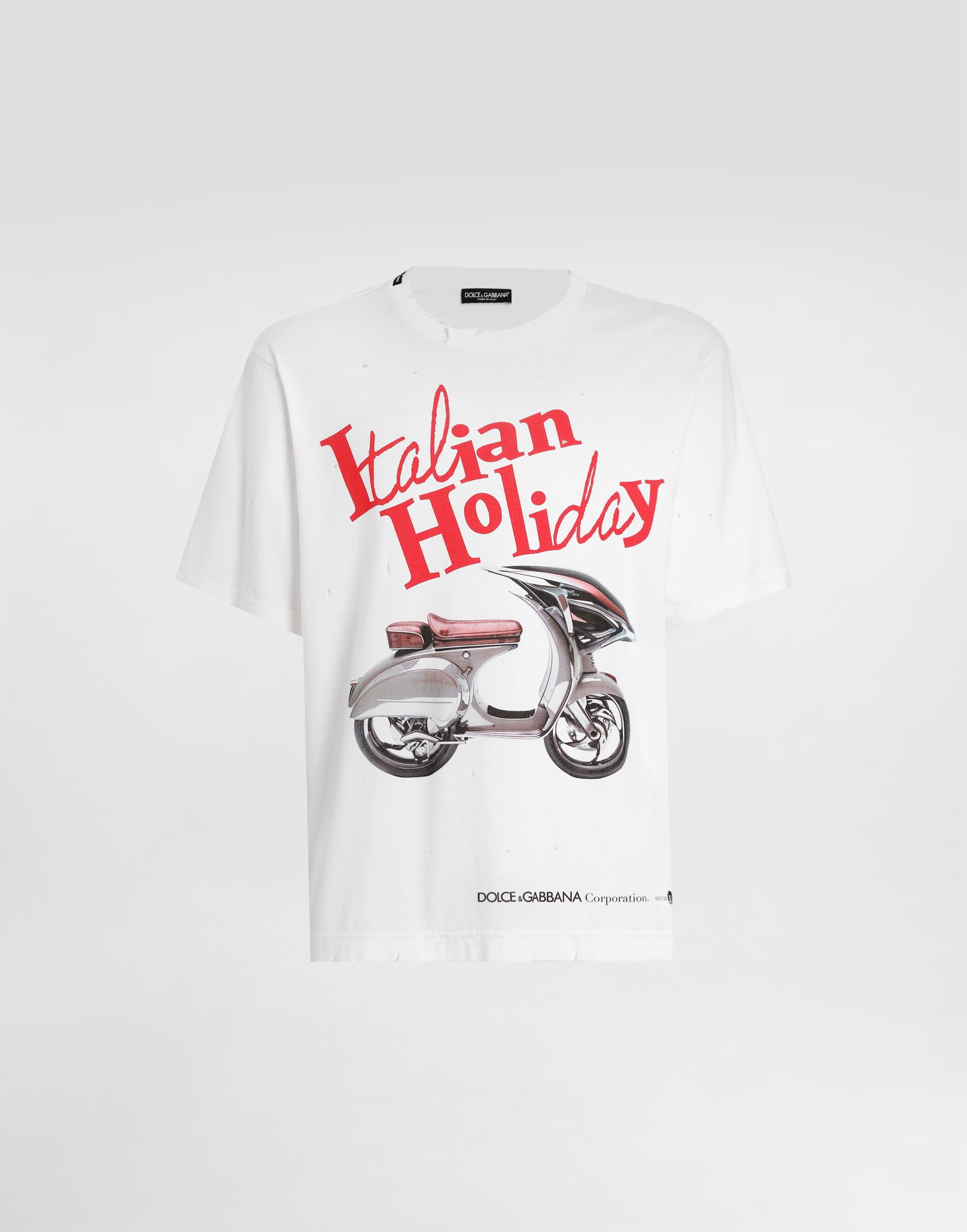 Tričko Dolce & Gabbana Cotton T-Shirt With Print Biela | G8PN9TG7O4SW0800, 0