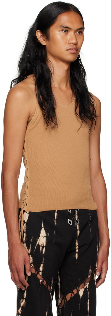 Tielko Dion Lee Ribbed Tank Top Hnedá | C7224F23, 3